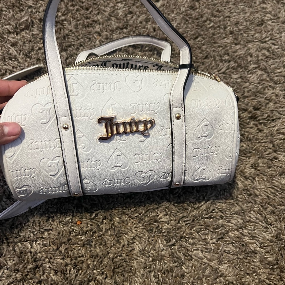 Juicy Couture White Mini Barrel Bag